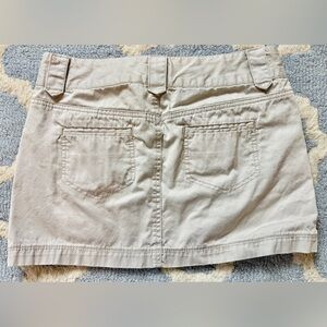 Y2K khaki mini skirt express size 2